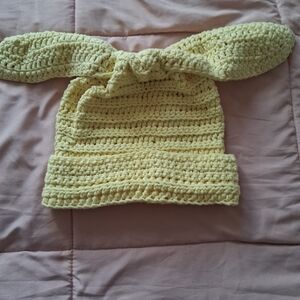 Charming Yellow Bunny Ear Kids Hat
